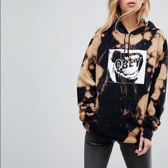 obey bleached hoodie